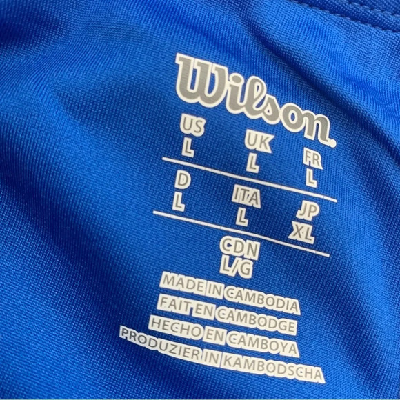 Wilson‎ Skirt Skort Large  Tennis Short Blue Pleat Pull On  Stretch Activewear - Picture 6 of 9